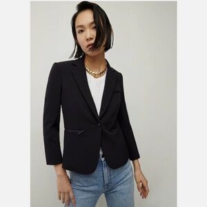 NWT Veronica Beard Scuba Schoolboy Blazer Jacket Black